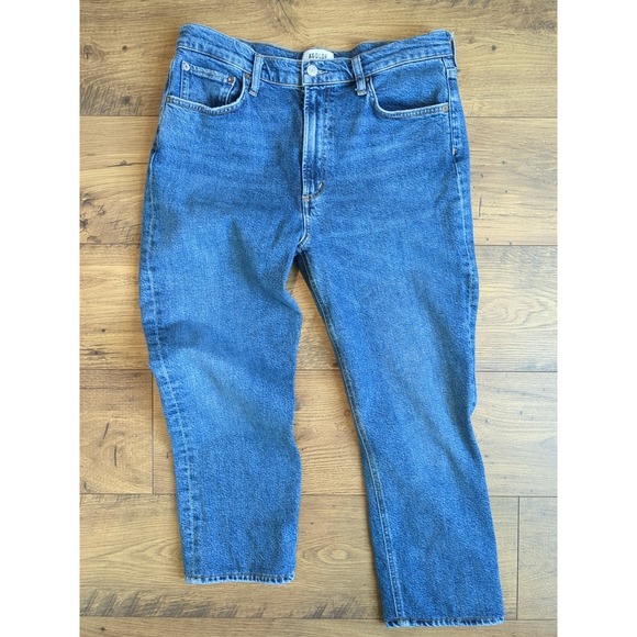 AGOLDE Womens Sz 30 (Measures‎ 31x23.5) Organic Cotton Merrel Cropped Jeans - Picture 1 of 12